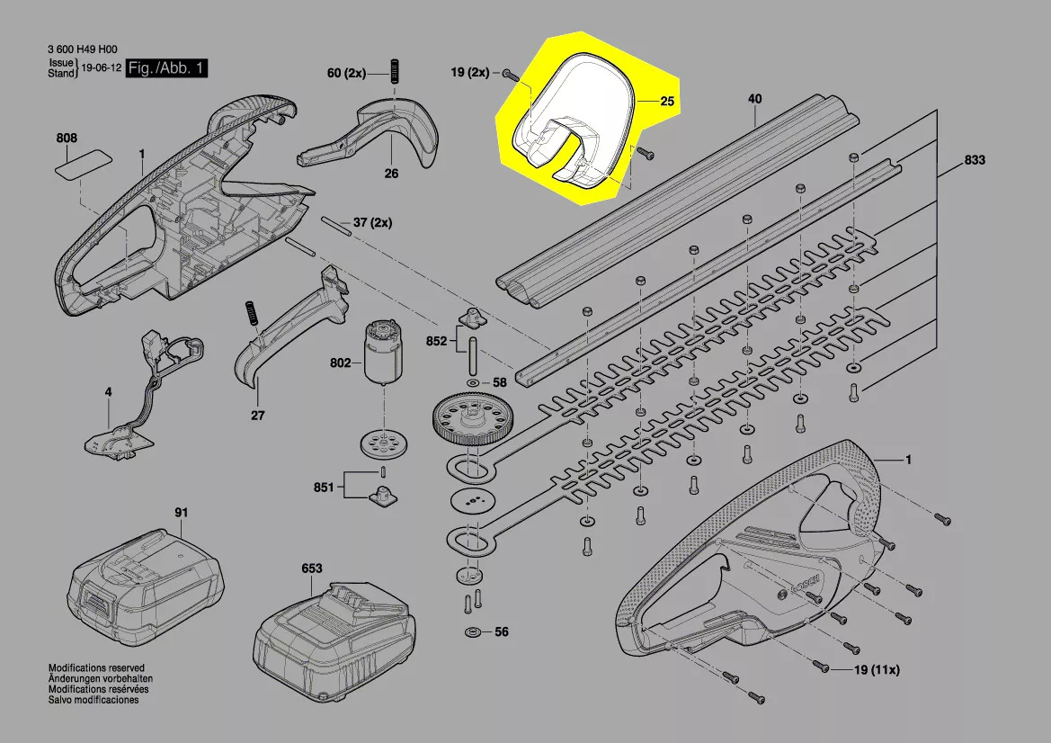 Bouclier protection main réf. 2 609 006 151 Bosch